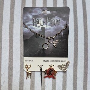 Harry Potter Multi Charm Necklace, New With Tags